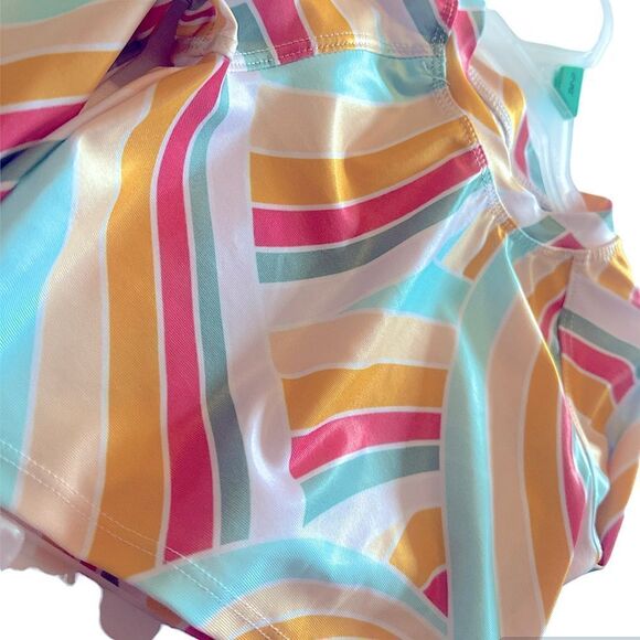 Swimsuit Bathing Suit Rashguard Swim Diaper Bottom UPG 50+ size 6-9m girls NWT - Picture 2 of 3
